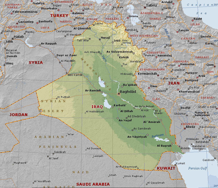 A map of Iraq